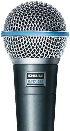 Shure BETA 58A Vocal Microphone - Single Element Supercardioid Dynamic Mic for Stage and Studio, Includes A25D Adjustable Stand Adapter, 5/8” to 3/8” (Euro) Thread Adapter and Storage Bag - Image 6