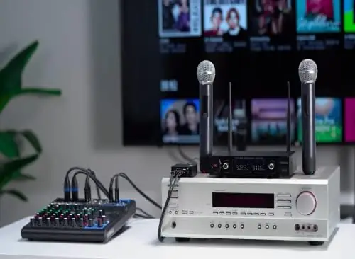 GUDEHOLO Wireless Microphone System with case, Metal UHF Dual Handheld 20 Channels Professional Cordless Mic System for Church, DJ, Karaoke,Wedding, Home KTV Set - Image 6