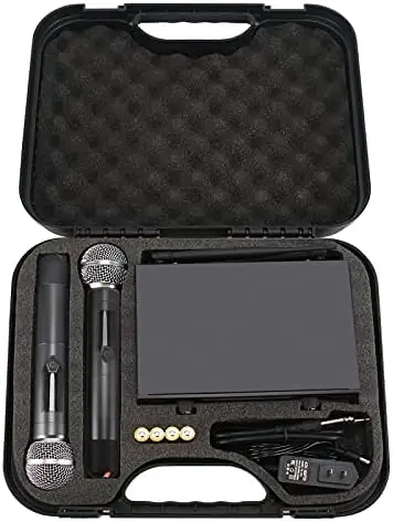 GUDEHOLO Wireless Microphone System with case, Metal UHF Dual Handheld 20 Channels Professional Cordless Mic System for Church, DJ, Karaoke,Wedding, Home KTV Set - Image 7