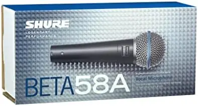 Shure BETA 58A Vocal Microphone - Single Element Supercardioid Dynamic Mic for Stage and Studio, Includes A25D Adjustable Stand Adapter, 5/8” to 3/8” (Euro) Thread Adapter and Storage Bag - Image 10