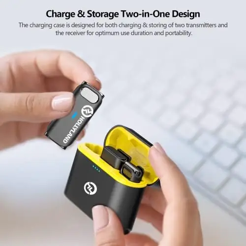 Hollyland Lark M1 Wireless Lavalier Microphone,Mini Lapel Mic Compatible with Smartphone/Camera/Laptop with Dual-Channel Recording, 656ft Transmission Range,20-Hour Battery Life - Image 7