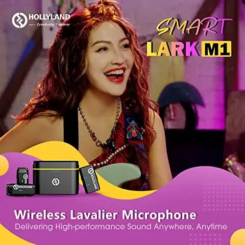 Hollyland Lark M1 Wireless Lavalier Microphone,Mini Lapel Mic Compatible with Smartphone/Camera/Laptop with Dual-Channel Recording, 656ft Transmission Range,20-Hour Battery Life - Image 2