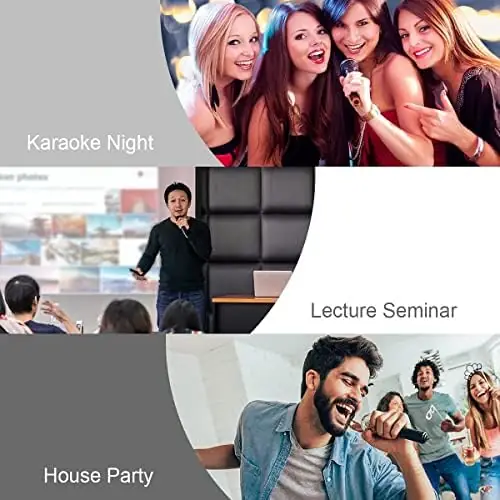 DIGITNOW!Portable Karaoke Microphone Mixer System Set, with Dual UHF Wireless Mic, HDMI-ARC/Optical/AUX & HDMI In/Out in Singing Receiver for Smart TV, PC, KTV, Home Theater, Amplifier, Speaker - Image 9