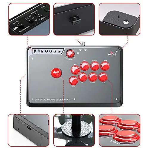 PS5 Fighting Stick PS5 Fightstick MAYFLASH F500 Arcade FightStick joystick and MAGICBOOTS Bundle for PS5 PS4 Compatible PS5, Xbox Series S/X, PS4,PS3, Xbox One, Xbox 360, PC, Switch - Image 6