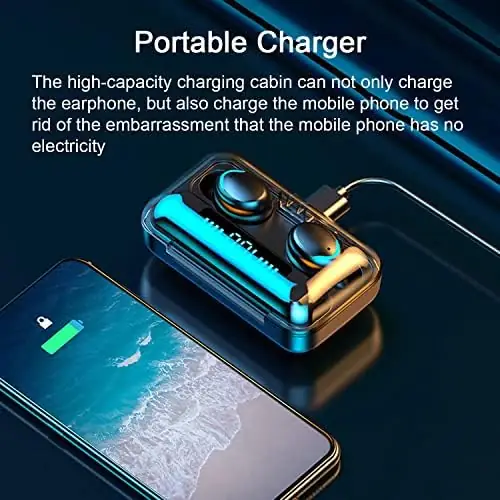 CRLKSSJX New Wireless Earbuds Bluetooth 5.1 Headset, IPX7 Waterproof, LED Battery Display auriculares,200 Hours Play time with Charging Box, 3D Stereo Audio Full Touch Screen Headset - Image 4