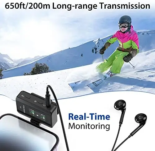 FULAIM X5 Wireless Lavalier Microphone System, Lavalier Lapel Mic with 18H Battery Life Charging Case for DSLR Cameras/iPhone/Android/Live Streaming - Image 2