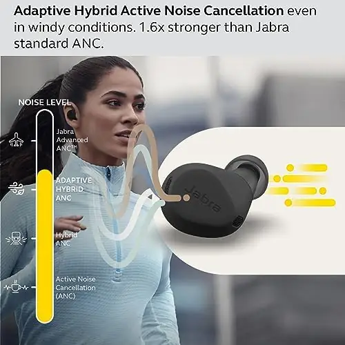 Jabra Elite 8 Active - Best and Most Advanced Sports Wireless Bluetooth Earbuds with Comfortable Secure Fit, Military Grade Durability, Active Noise Cancellation, Dolby Surround Sound – Dark Grey - Image 5