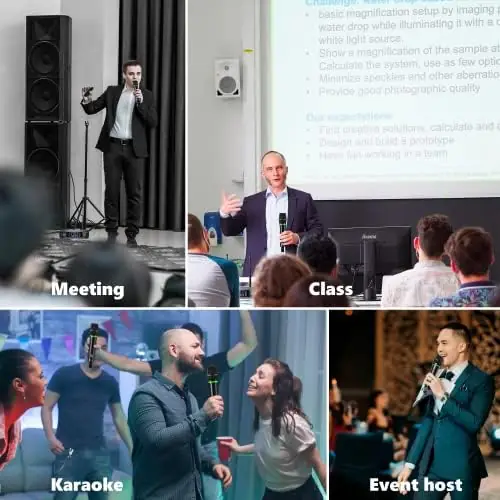 Wireless Microphone System Rechargeable,Bietrun Professional UHF Metal Cordless Dynamic Mics,Bluetooth Mics Wireless with 1/4",1/8,XLR Output for Home Singing Karaoke TV Set,DJ,Church,Wedding (240ft) - Image 7