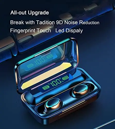 CRLKSSJX New Wireless Earbuds Bluetooth 5.1 Headset, IPX7 Waterproof, LED Battery Display auriculares,200 Hours Play time with Charging Box, 3D Stereo Audio Full Touch Screen Headset - Image 2