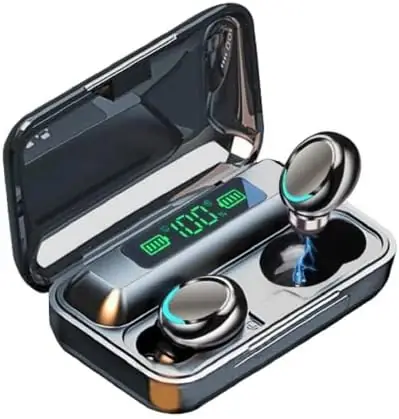 CRLKSSJX New Wireless Earbuds Bluetooth 5.1 Headset, IPX7 Waterproof, LED Battery Display auriculares,200 Hours Play time with Charging Box, 3D Stereo Audio Full Touch Screen Headset